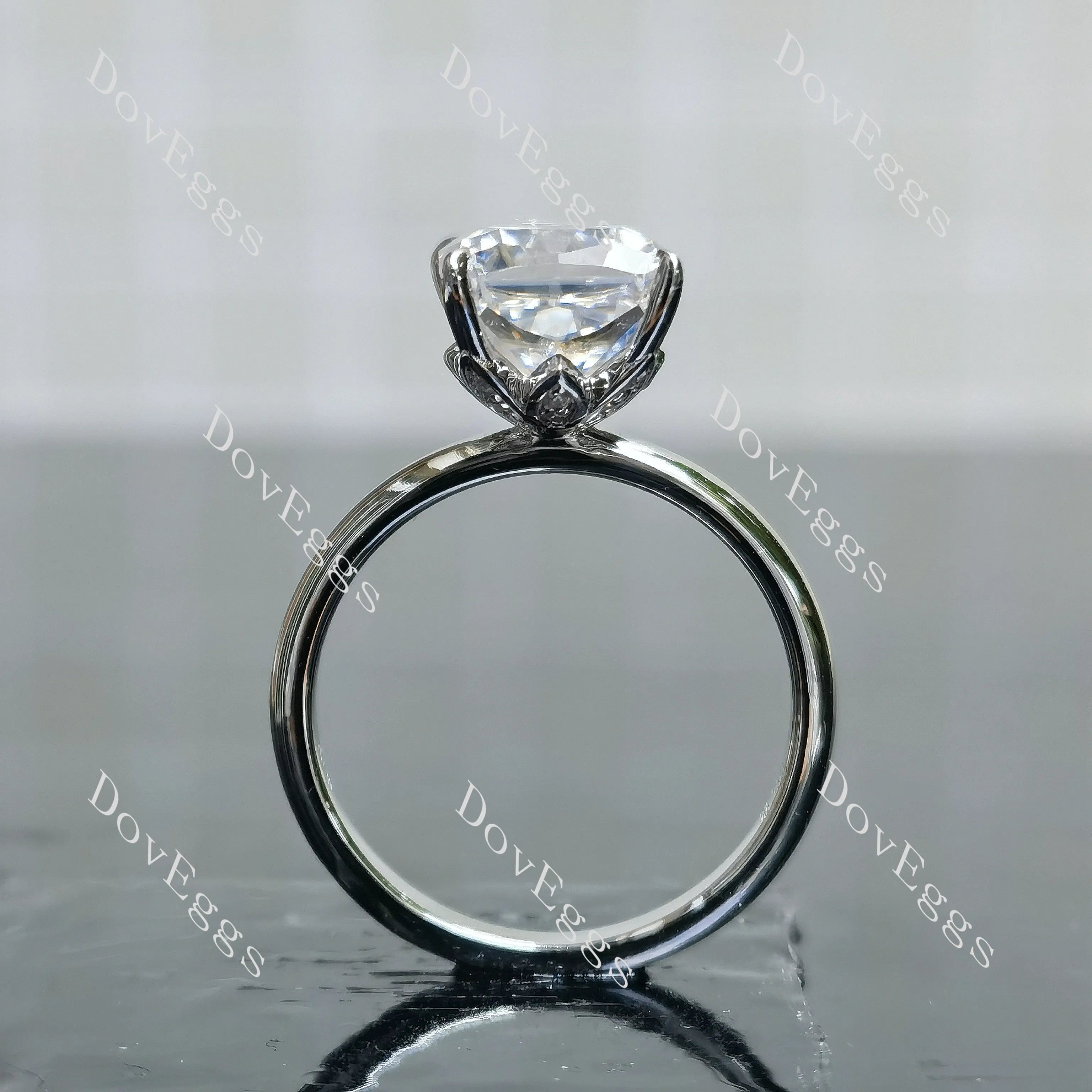 La Rose-Radiant solitaire torus moissanite engagement ring| DovEggs