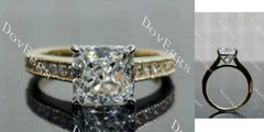 Tin’s Regalo-Radiant half eternity moissanite engagement ring| DovEggs