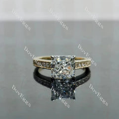 Tin’s Regalo-Radiant half eternity moissanite engagement ring| DovEggs