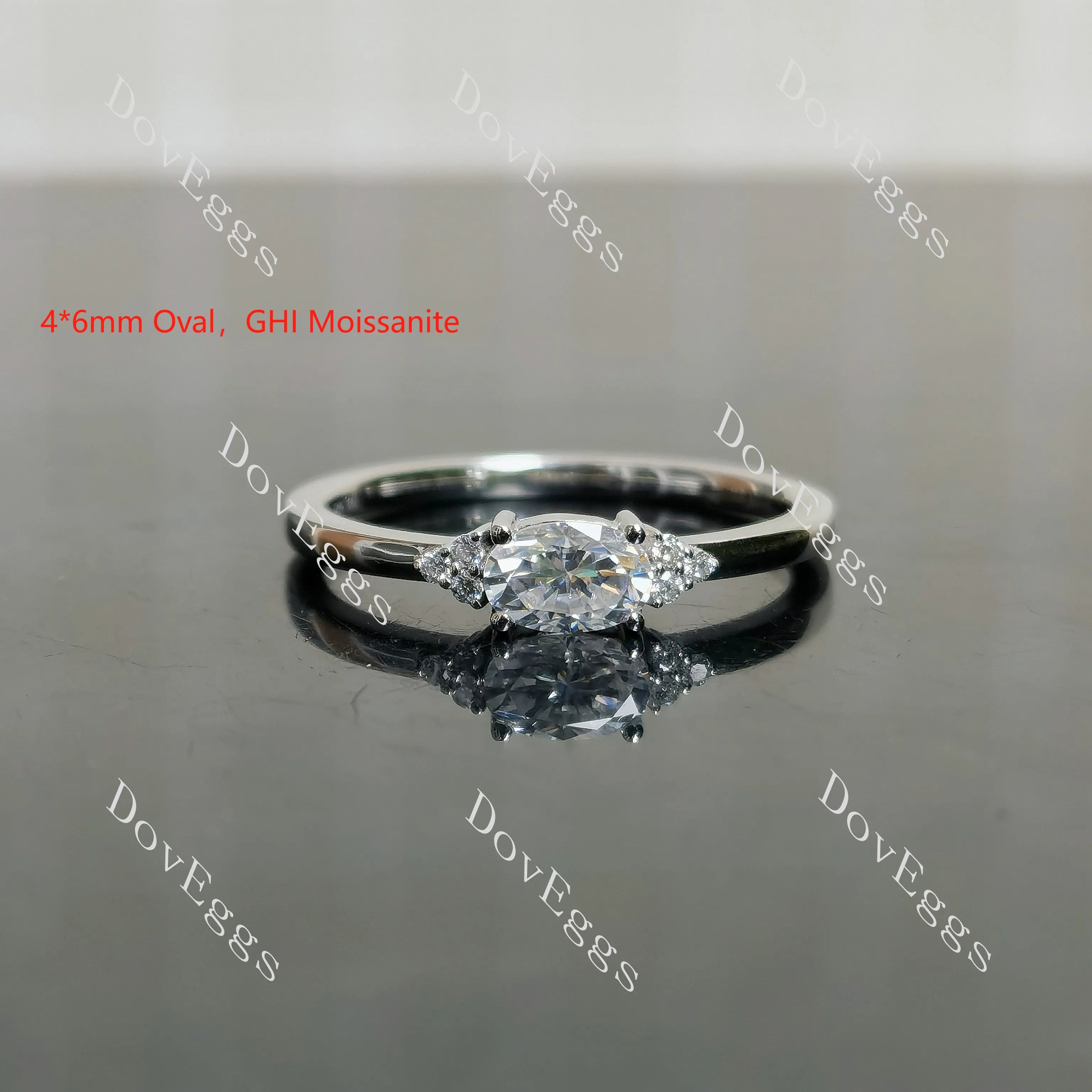 Self-Love oval/marquise moissanite/lab grown diamond engagement ring| DovEggs