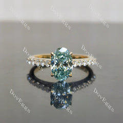 Pave engagement ring only semi-mount only(Exclusively to DovEggs Stones)