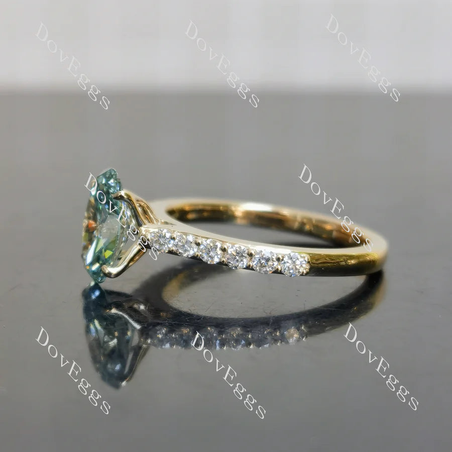 Pave engagement ring only semi-mount only(Exclusively to DovEggs Stones)