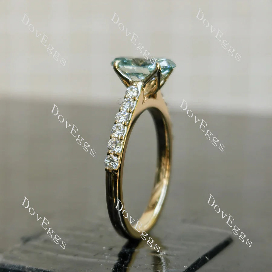Pave engagement ring only semi-mount only(Exclusively to DovEggs Stones)