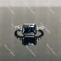 Bezel pave engagement ring only semi-mount only(Exclusively to DovEggs Stones)
