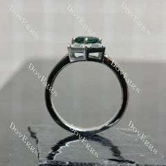 Dovie Doutch Marquise cut halo art deco colored gem engagement ring| Doveggs