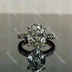 Vintage hidden halo engagement ring semi-mount only(Exclusively to DovEggs Stones)