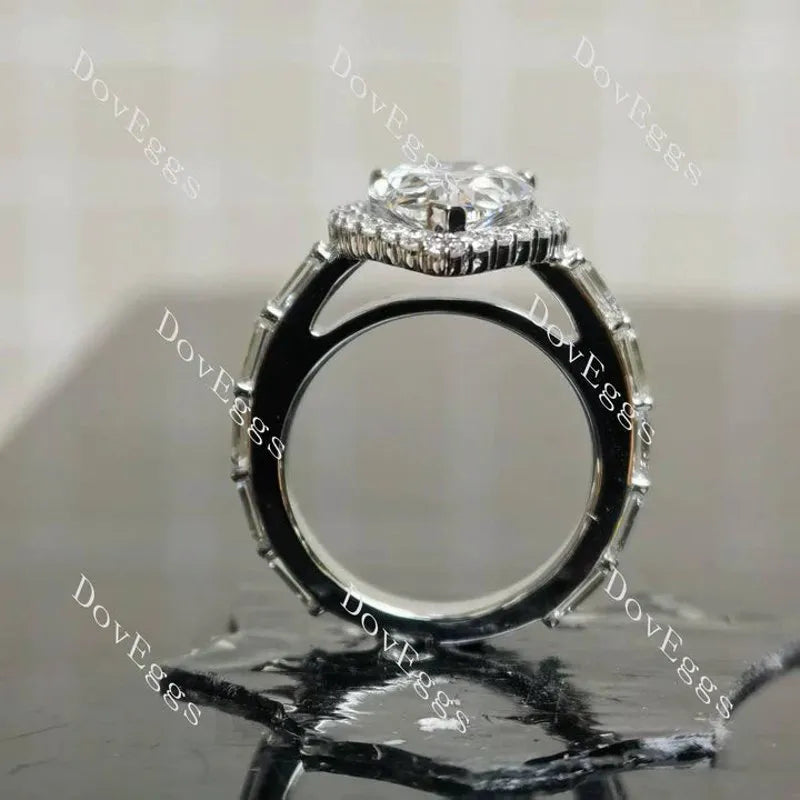 Dean's halo pave 3/4 eternity engagement ring semi-mount only(Exclusively to DovEggs Stones)