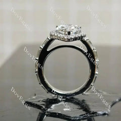 Dean's halo pave 3/4 eternity engagement ring semi-mount only(Exclusively to DovEggs Stones)