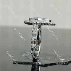 Dean's halo pave 3/4 eternity engagement ring semi-mount only(Exclusively to DovEggs Stones)