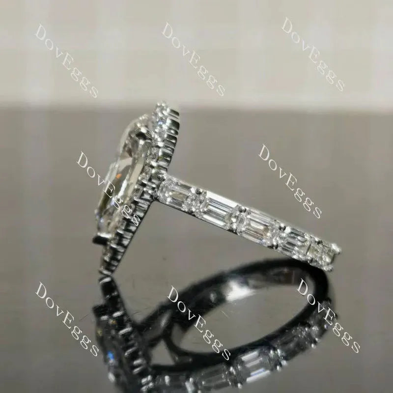 Dean's halo pave 3/4 eternity engagement ring semi-mount only(Exclusively to DovEggs Stones)