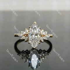 Side stones pave engagement ring only semi-mount only(Exclusively to DovEggs Stones)