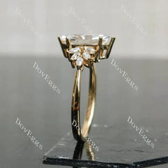Side stones pave engagement ring only semi-mount only(Exclusively to DovEggs Stones)