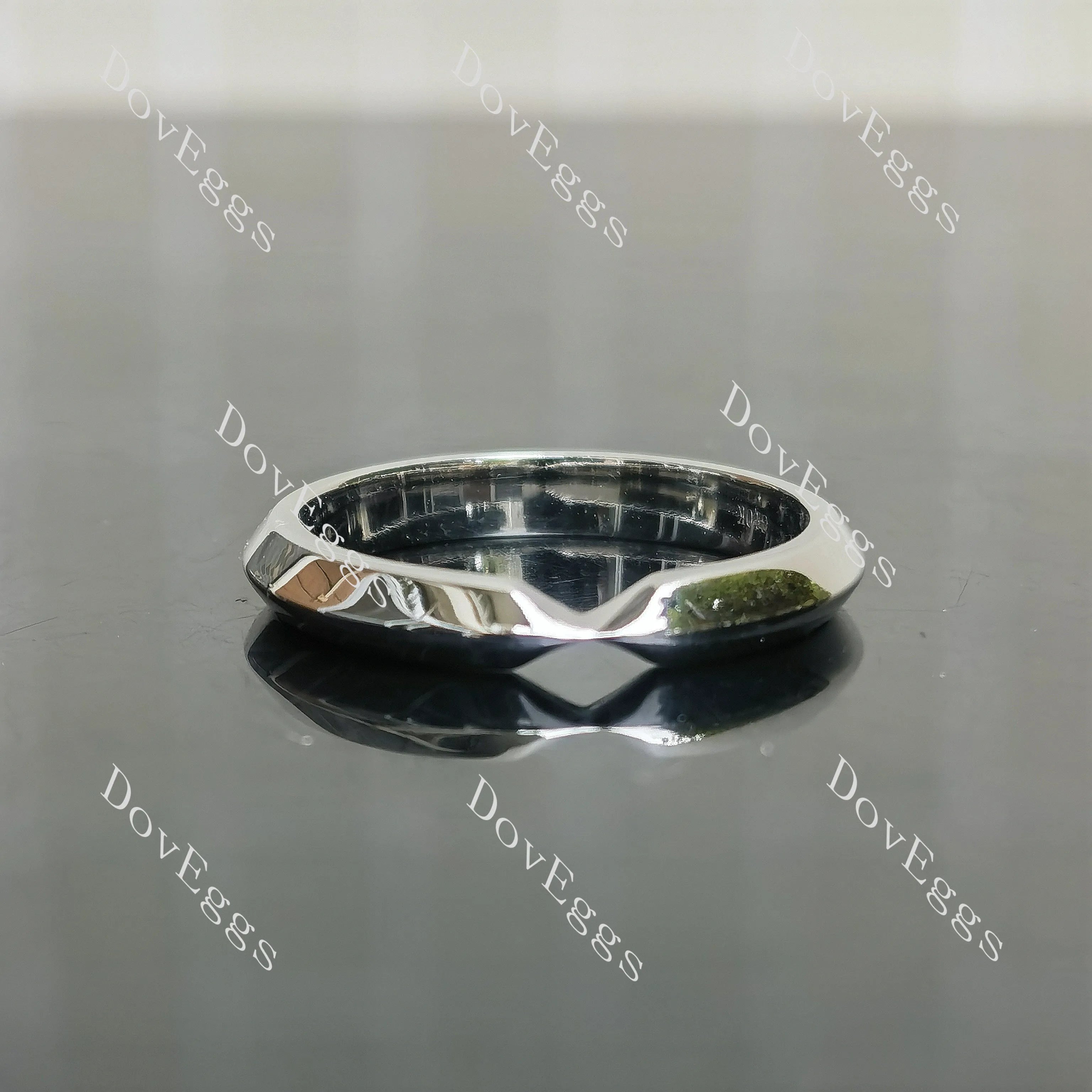 Nested narrow plain wedding band-2.0mm band width | DovEggs