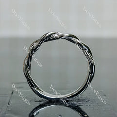 Curved plain wedding band-2.3mm band width| DovEggs
