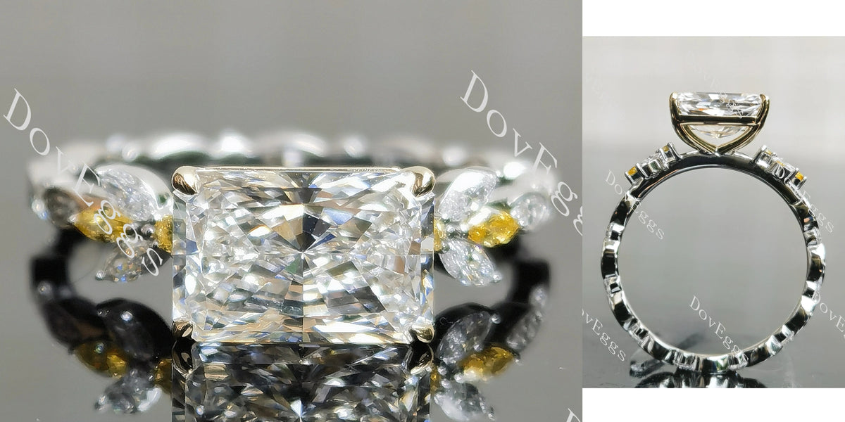 Socorro-Radiant pave full eternity lab diamond engagement ring semi-mount only(Exclusively to DovEggs Stones)