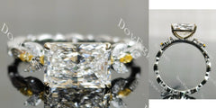 Socorro-Radiant pave full eternity lab diamond engagement ring semi-mount only(Exclusively to DovEggs Stones)