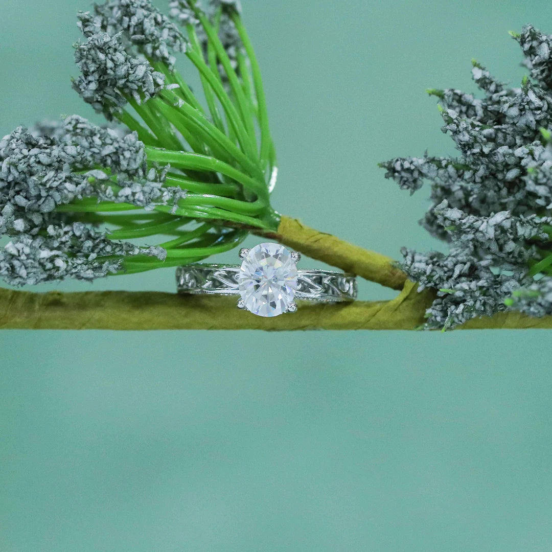Doveggs pave engagement ring only semi-mount only(Exclusively to DovEggs Stones)