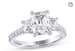 Setting only fit 2.035ct Radiant Lab Diamond