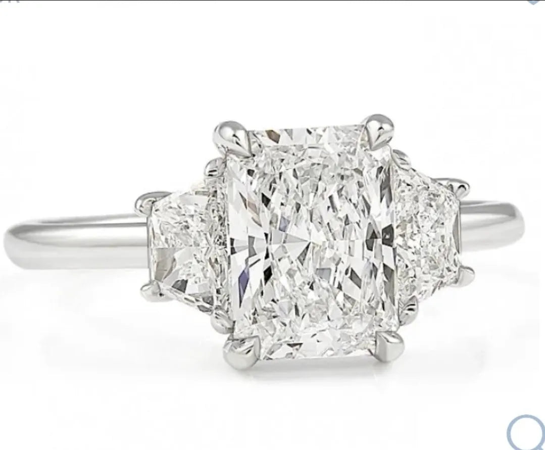 Setting only fit 2.035ct Radiant Lab Diamond
