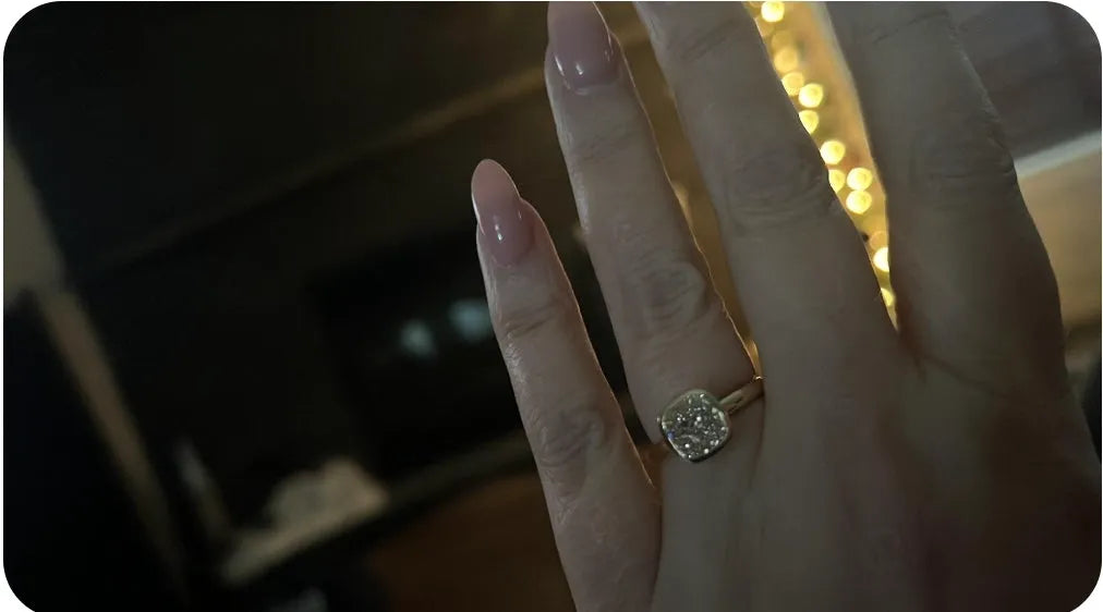Setting only for 3.58ct cushion lab diamond in 14k YG for Wendayann