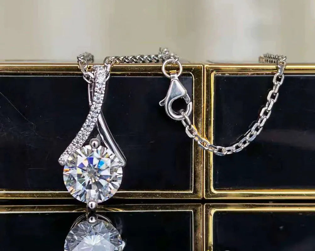 Pave lab diamond pendant necklace semi-mount only(Exclusively to DovEggs Stones)
