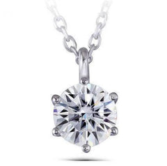 Solitaire lab diamond pendant necklace semi-mount only(Exclusively to DovEggs Stones)