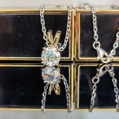 Solitaire lab diamond pendant necklace semi-mount only(Exclusively to DovEggs Stones)