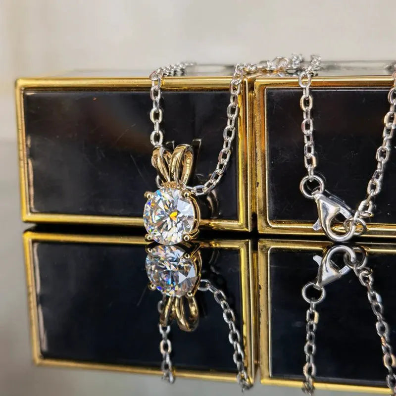 Solitaire lab diamond pendant necklace semi-mount only(Exclusively to DovEggs Stones)