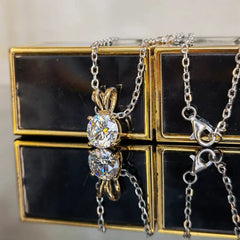 Solitaire lab diamond pendant necklace semi-mount only(Exclusively to DovEggs Stones)