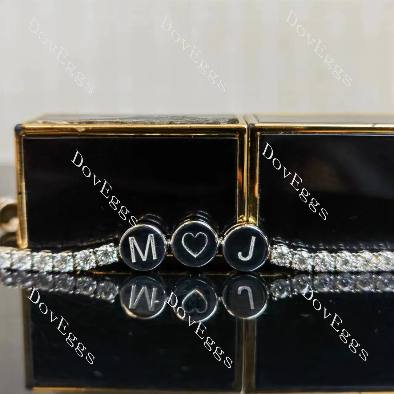 Round moissanite/lab grown diamond friendship bracelet| DovEggs