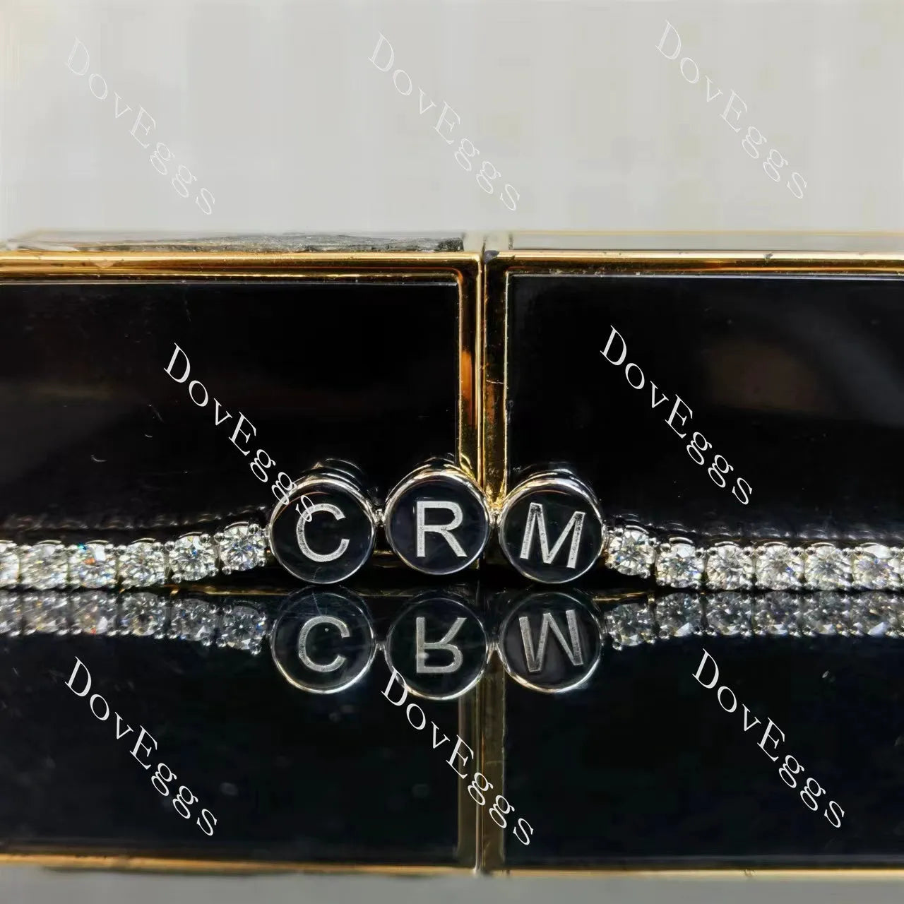 Round moissanite/lab grown diamond friendship bracelet| DovEggs