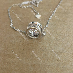 Doveggs round bezel setting moissanite pendant necklace (pendant only)