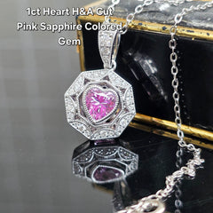 Oval art deco pave halo colored gem pendant necklace (pendant only)| Doveggs