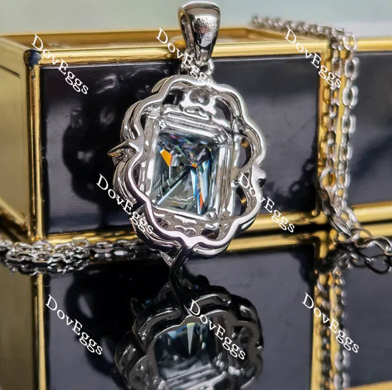 Halo lab diamond pendant necklace semi-mount only(Exclusively to DovEggs Stones)