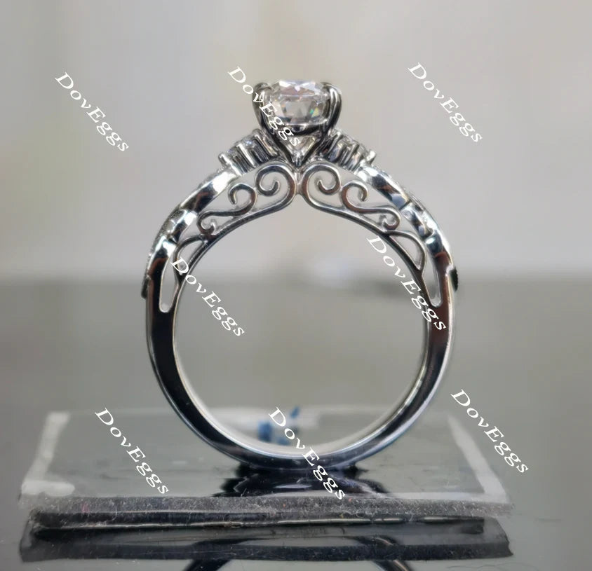 Doveggs pave engagement ring only semi-mount only(Exclusively to DovEggs Stones)