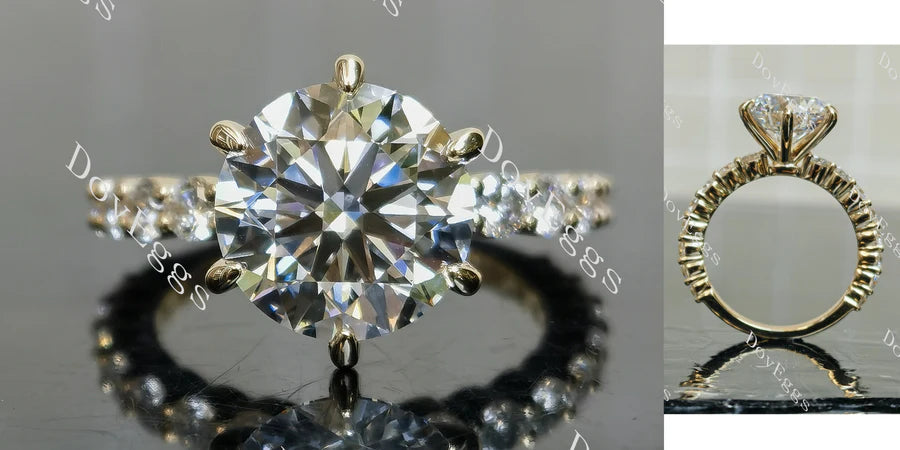 Doveggs pave engagement ring semi-mount only(Exclusively to DovEggs Stones)