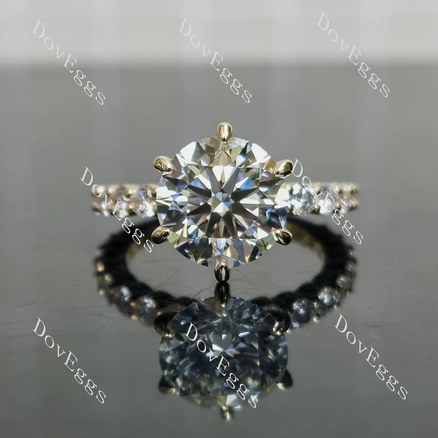 Doveggs pave engagement ring semi-mount only(Exclusively to DovEggs Stones)