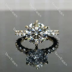 Doveggs pave engagement ring semi-mount only(Exclusively to DovEggs Stones)
