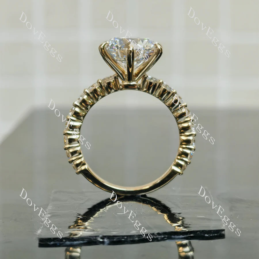 Doveggs pave engagement ring semi-mount only(Exclusively to DovEggs Stones)