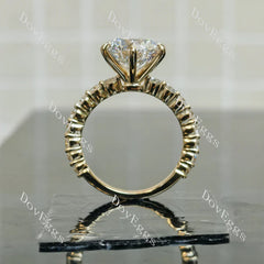 Doveggs pave engagement ring semi-mount only(Exclusively to DovEggs Stones)