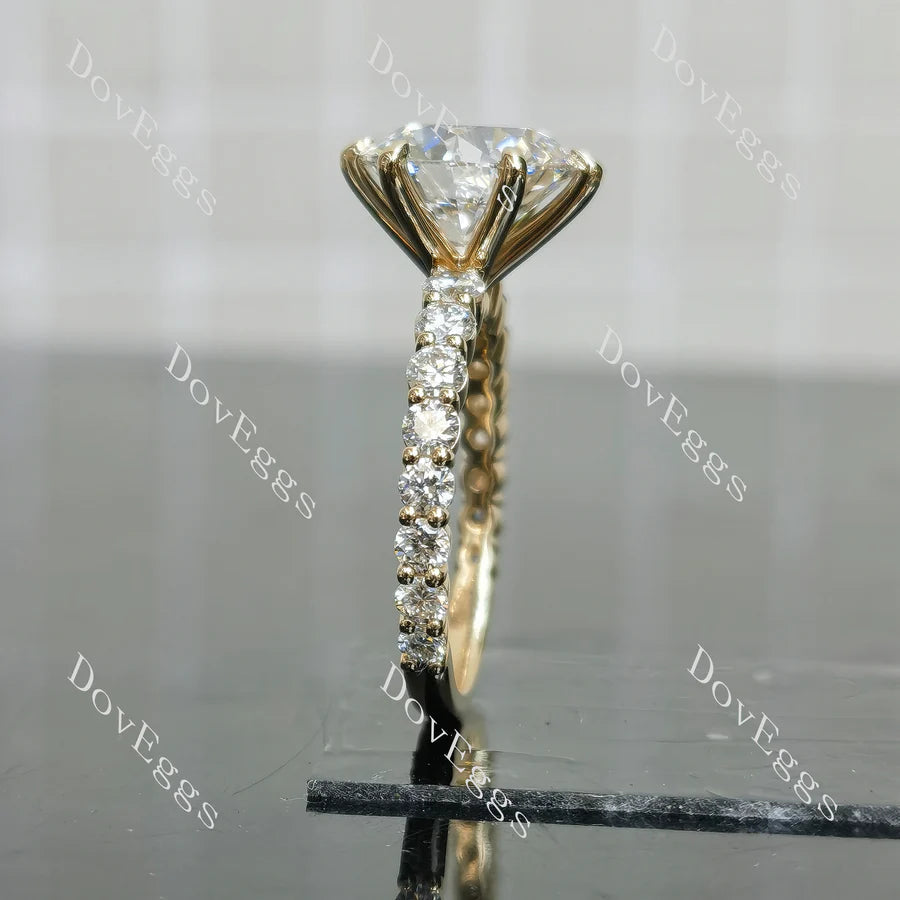 Doveggs pave engagement ring semi-mount only(Exclusively to DovEggs Stones)