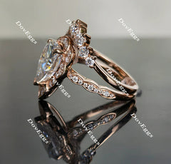 Halo engagement ring only semi-mount only(Exclusively to DovEggs Stones)