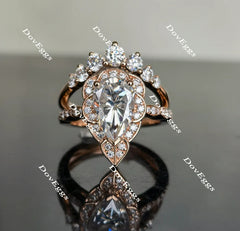 Halo engagement ring only semi-mount only(Exclusively to DovEggs Stones)