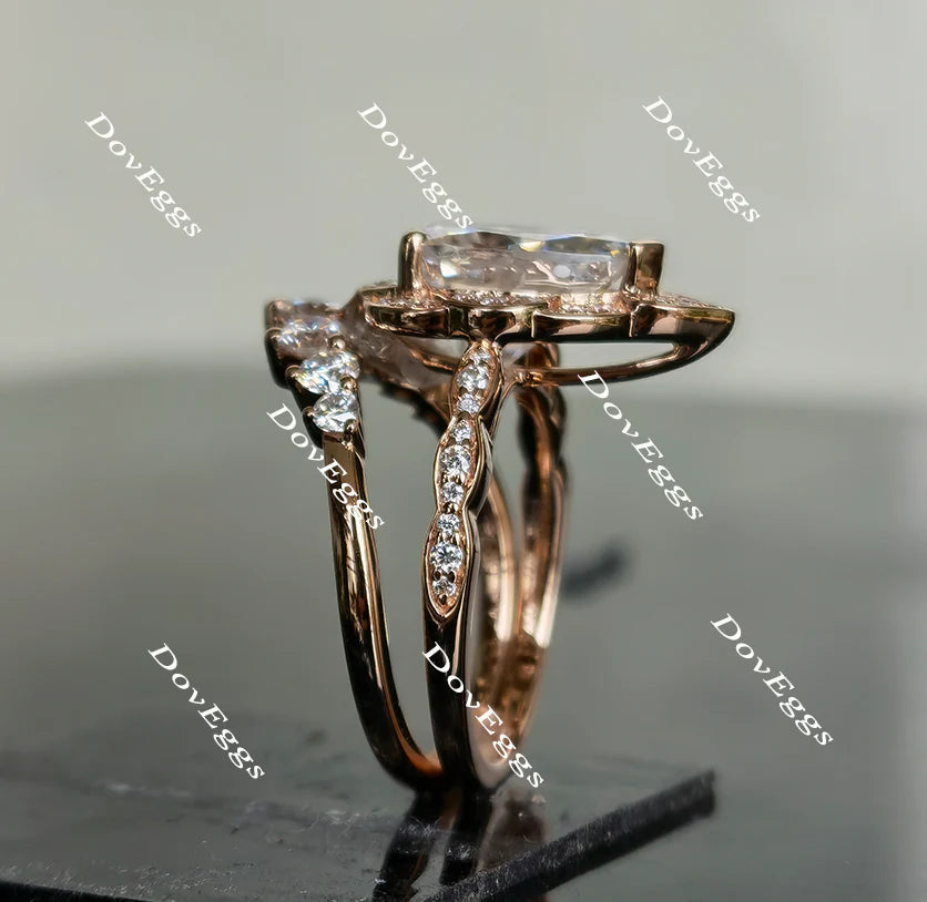 Halo engagement ring only semi-mount only(Exclusively to DovEggs Stones)
