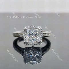 (size 6.5-7-8-9.25)Doveggs sterling silver moissanite engagement ring