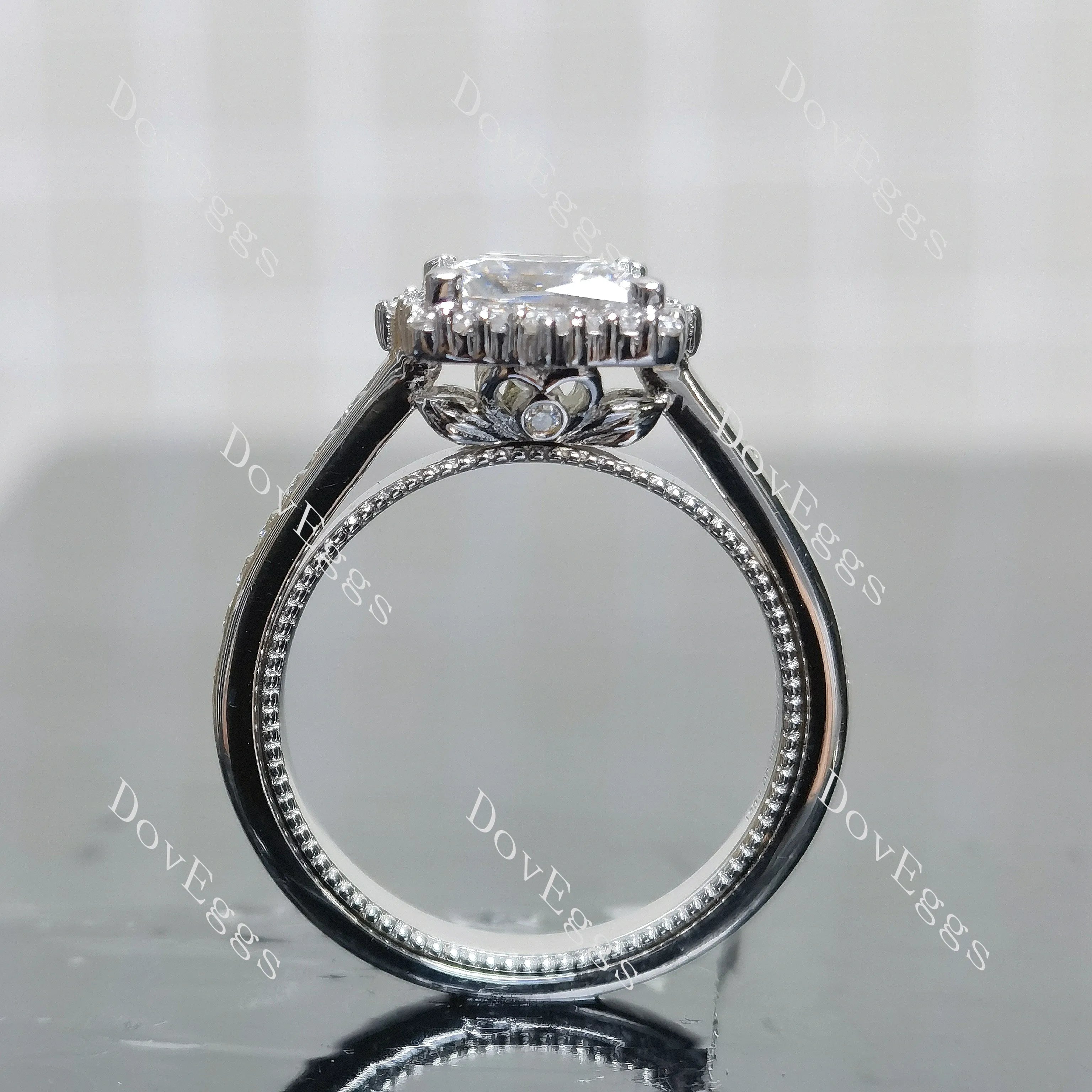 (size 6.5-7-8-9.25)Doveggs sterling silver moissanite engagement ring