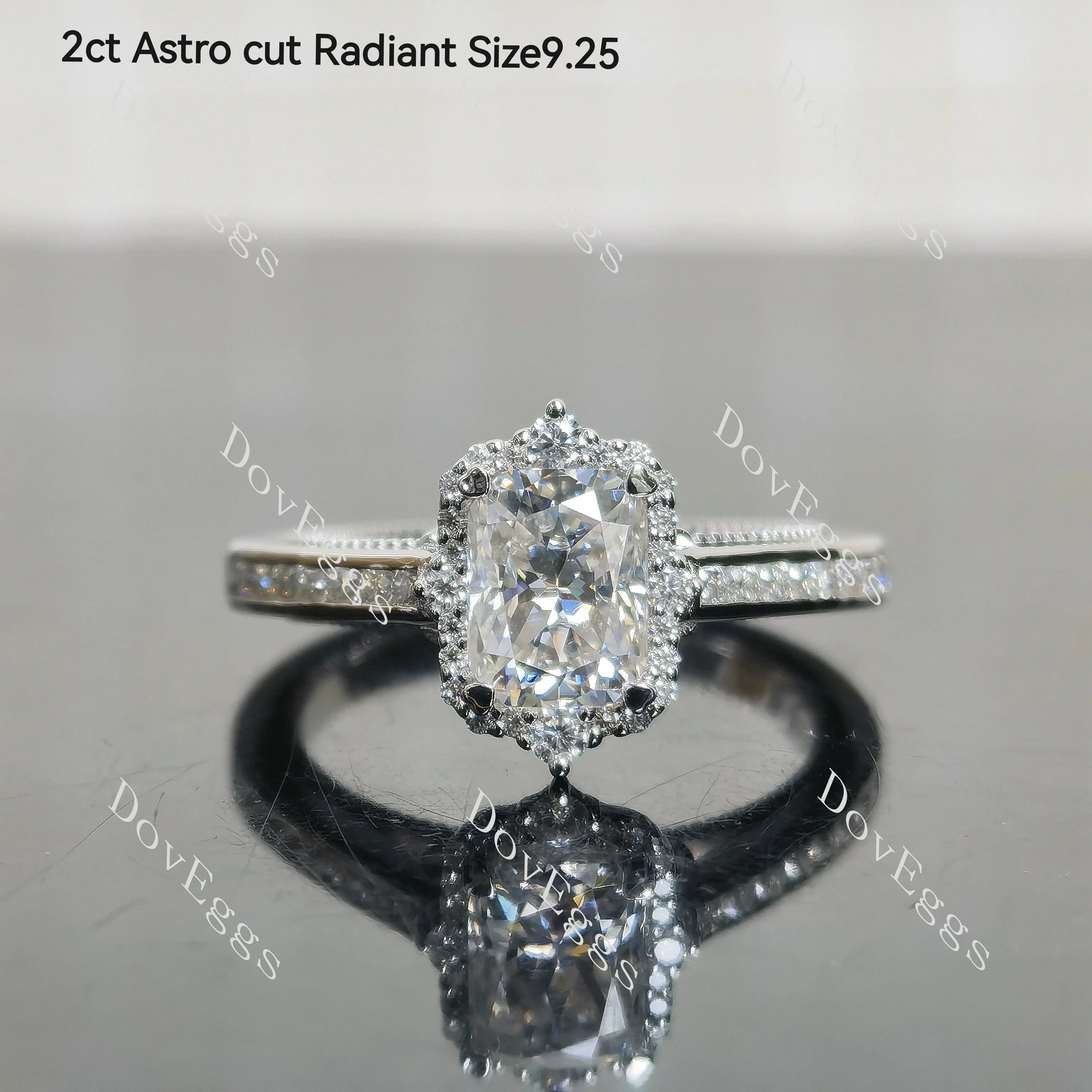 (size 6.5-7-8-9.25)Doveggs sterling silver moissanite engagement ring