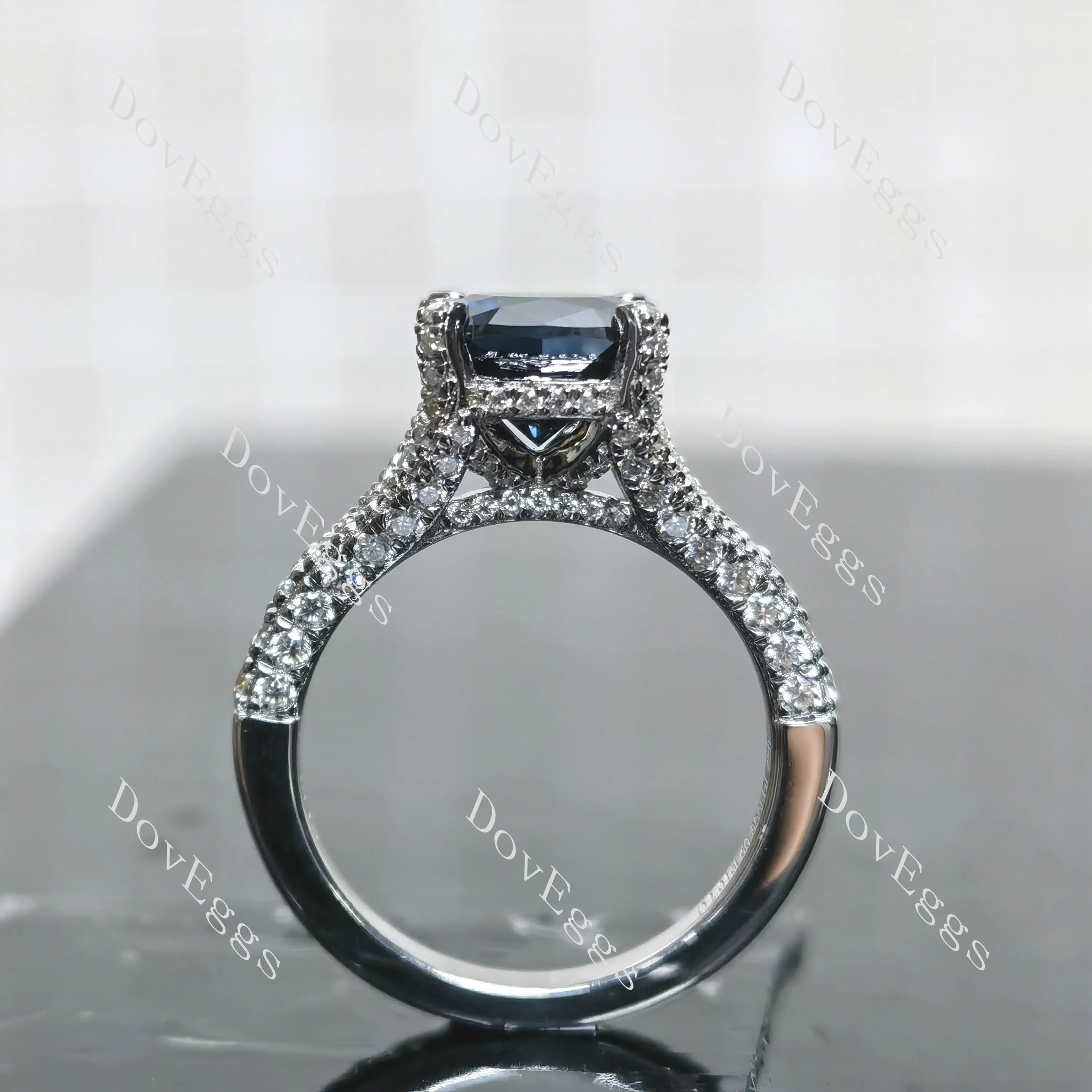 (size 5.25/7.25/9.5) Doveggs sterling silver moissanite engagement ring