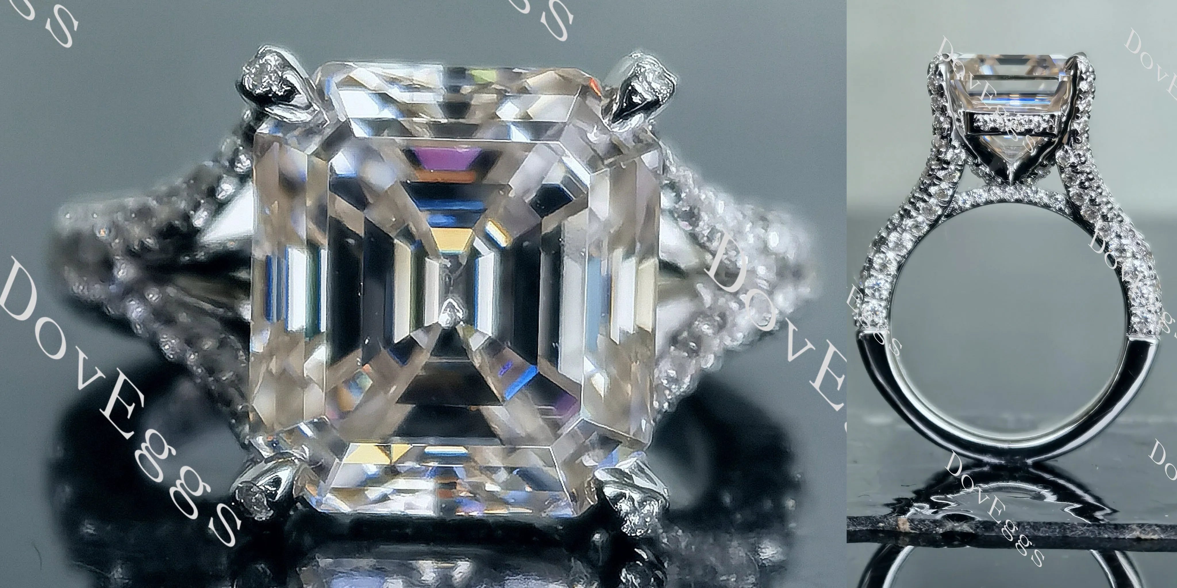 The Brooklyn split shank Cushion ring