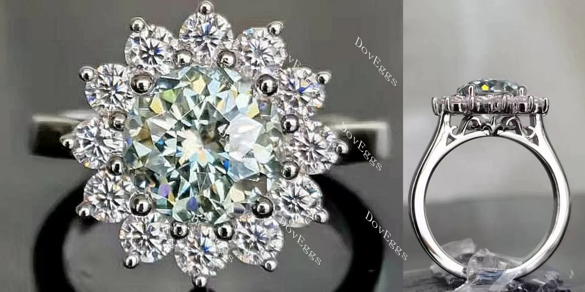 La Reina Halo engagement ring semi-mount only(Exclusively to DovEggs Stones)